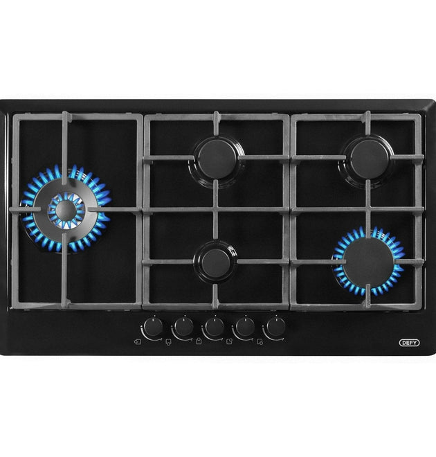 Defy DHG128 Gemini 5-Burner Gas Cooktop with Wok, Flame Safety
