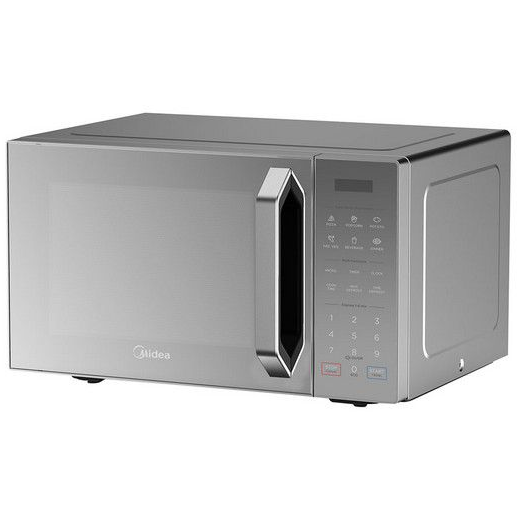 Midea 30-Liter Silver Digital Microwave Oven with Express Cook Functions