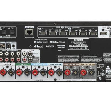 Denon AVR-X2800H 7.2 Channel 8K AV Receiver with Dolby Atmos DTS:X
