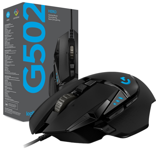 Logitech G502 HERO High Performance Wired Gaming Mouse - Black