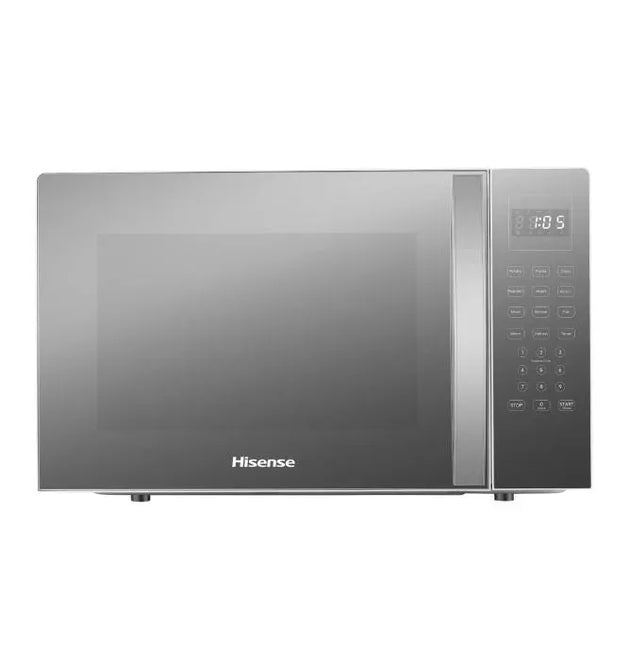 Hisense 43L Silver Digital Microwave: 1000W Power, Auto Menus, LED Display