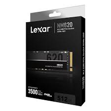 Lexar NM620 M.2 512GB NVMe PCle Gen 3x4 Internal SSD