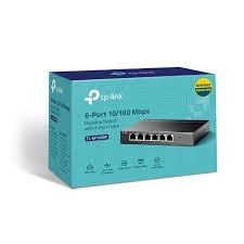 TP-Link TL-SF1006P Network Switch Fast Ethernet (10/100) Power over (PoE) Black