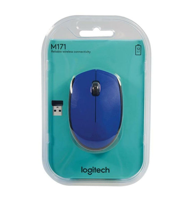 Logitech M171 Wireless Mouse - Blue - New World