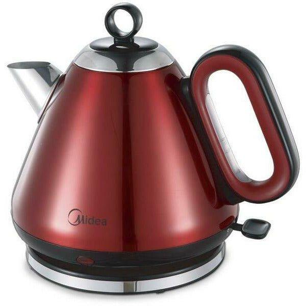 Midea 17S26 1.7L Red Teapot Style Electric Kettle for Quick Boiling