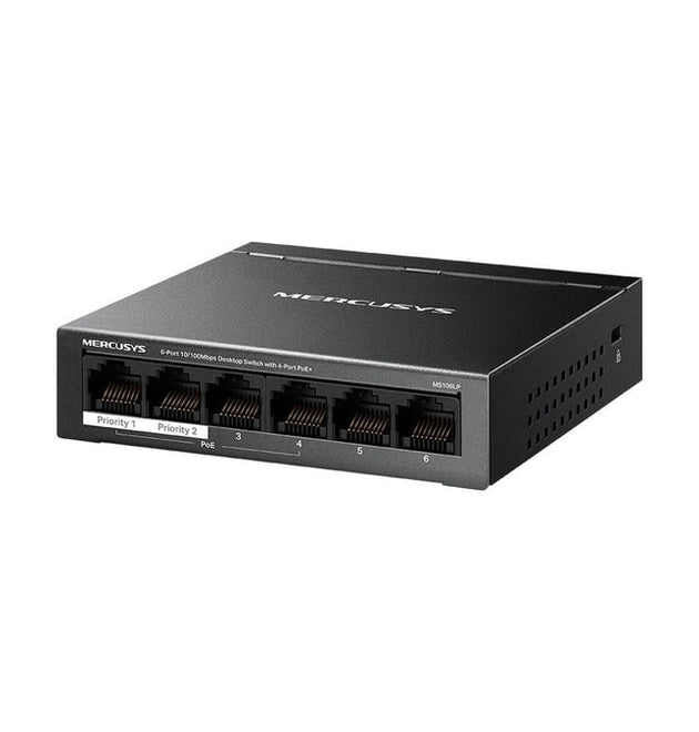 Mercusys MS106LP 6-port 10/100Mbps Desktop Switch with 4-port PoE+