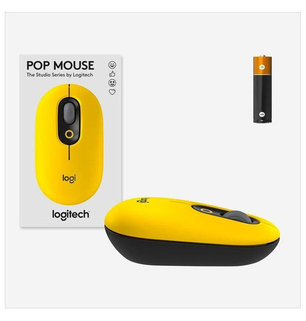 Logitech POP Mouse with emoji Mouse - Yellow
