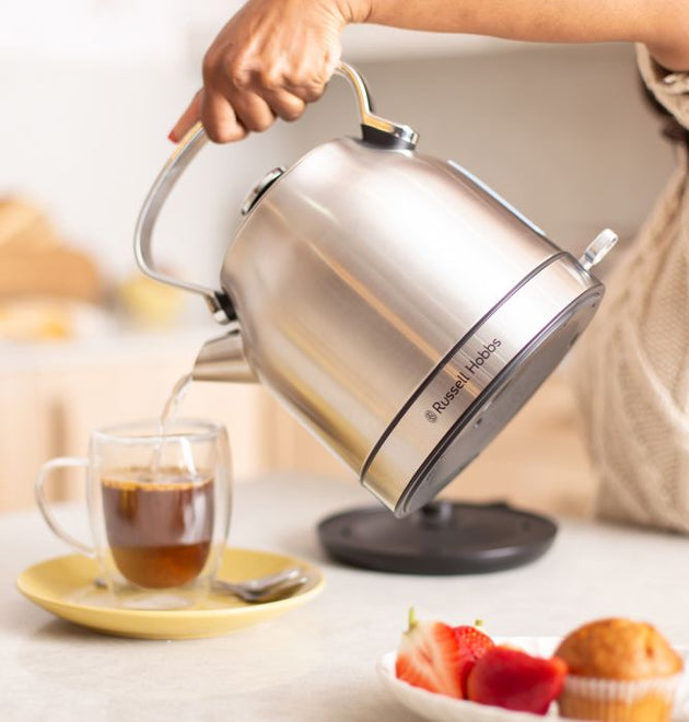 Russell Hobbs RHSSK06 Stainless Steel Kettle, 1.7L Capacity, Fast Boil, Auto Shut-off