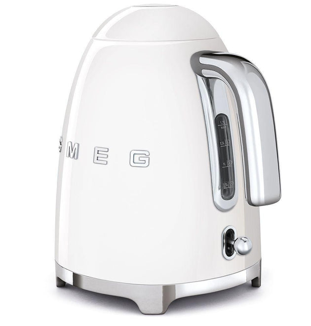 Smeg KLF03WHSA 50's Retro White Electric Kettle with Soft-Opening Lid