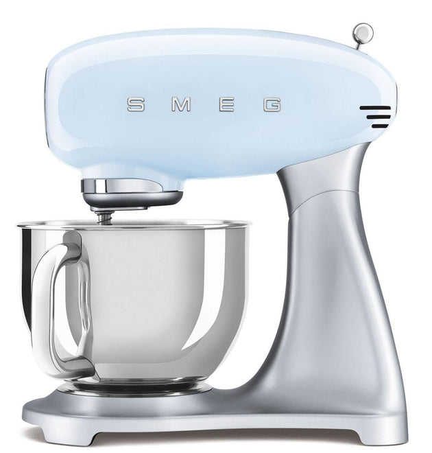 Smeg 50s Style Retro Stand Mixer: Powerful 800W, Pastel Blue, 4.8L Capacity