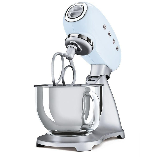 Smeg 50s Style Retro Stand Mixer: Powerful 800W, Pastel Blue, 4.8L Capacity
