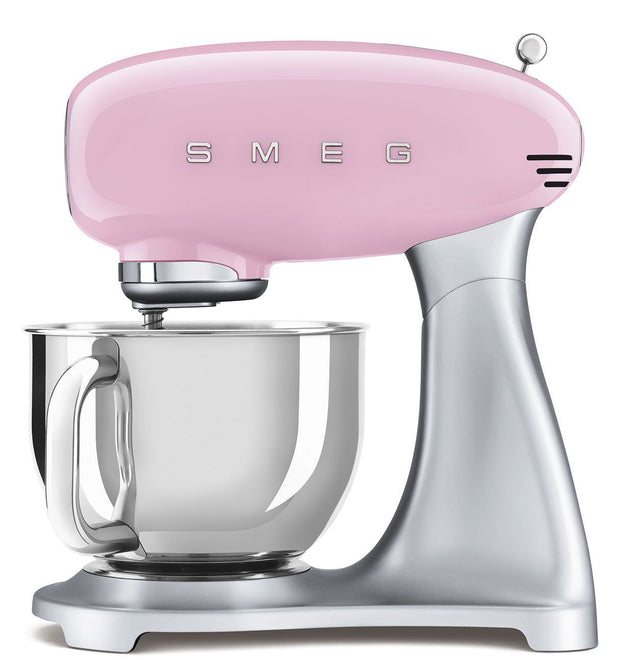 Smeg SMF02 50's Style Retro Pink Stand Mixer, 800W Powerful Kitchen Appliance