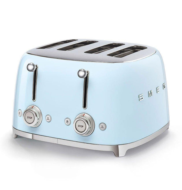 Smeg TSF03PBSA 50's Retro Style 4 Slice Toaster - Pastel Blue - New World