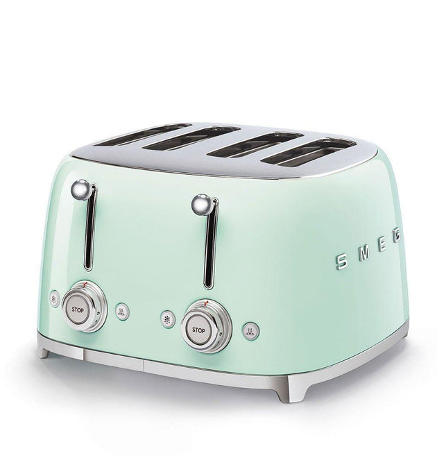 Smeg TSF03PGSA 50's Retro Style 4 Slice Toaster - Pastel Green - New World