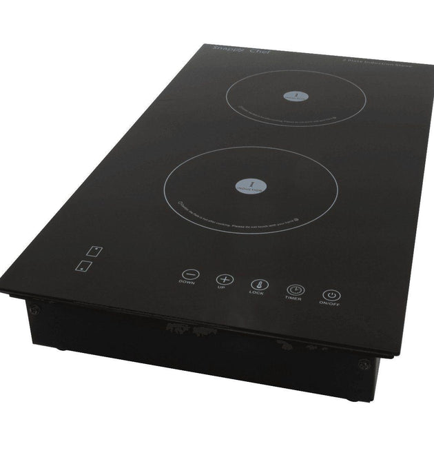 Snappy Chef Compact Dual Induction Stove Cooktop - Fast, Efficient, Safe Cooking