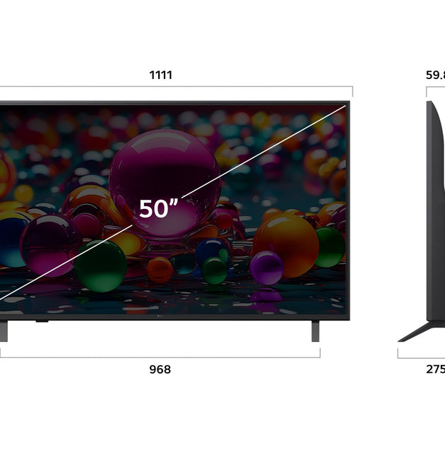 LG 50-inch 4K UHD Smart TV with webOS25, HDR10 Pro, AI Remote