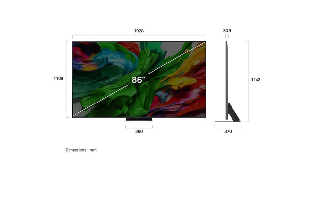 LG 86QNED86A6A 86-inch 4K QNED MiniLED Smart TV α8 AI Processor