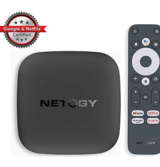 Netogy Nova 4K UHD Android TV Box Netflix Google Certified with Chromecast