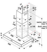 Whirlpool AKR558/3 IX 24-inch Stainless Steel Chimney Cooker Hood