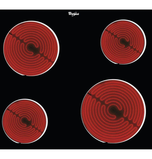 Whirlpool AKT109NE Frameless 24-inch Ceramic Electric Hob - 4 Zones, Easy Clean